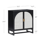 Mueble de ratán bohemio de nogal oscuro / roble negro / roble natural – Individual y juegos de 2/3/4