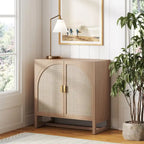 Mueble de ratán bohemio de nogal oscuro / roble negro / roble natural – Individual y juegos de 2/3/4