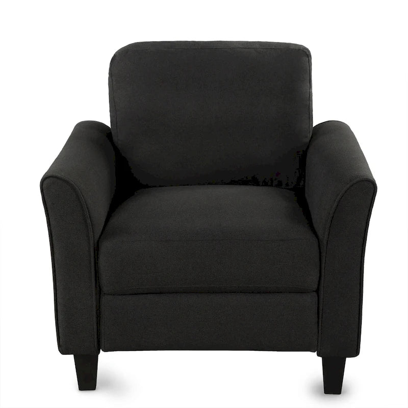 Juego de sofá de tela, gris claro / gris / negro, 2 piezas, 4 plazas