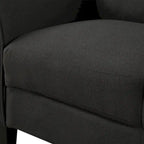 Juego de sofá de tela, gris claro / gris / negro, 2 piezas, 4 plazas