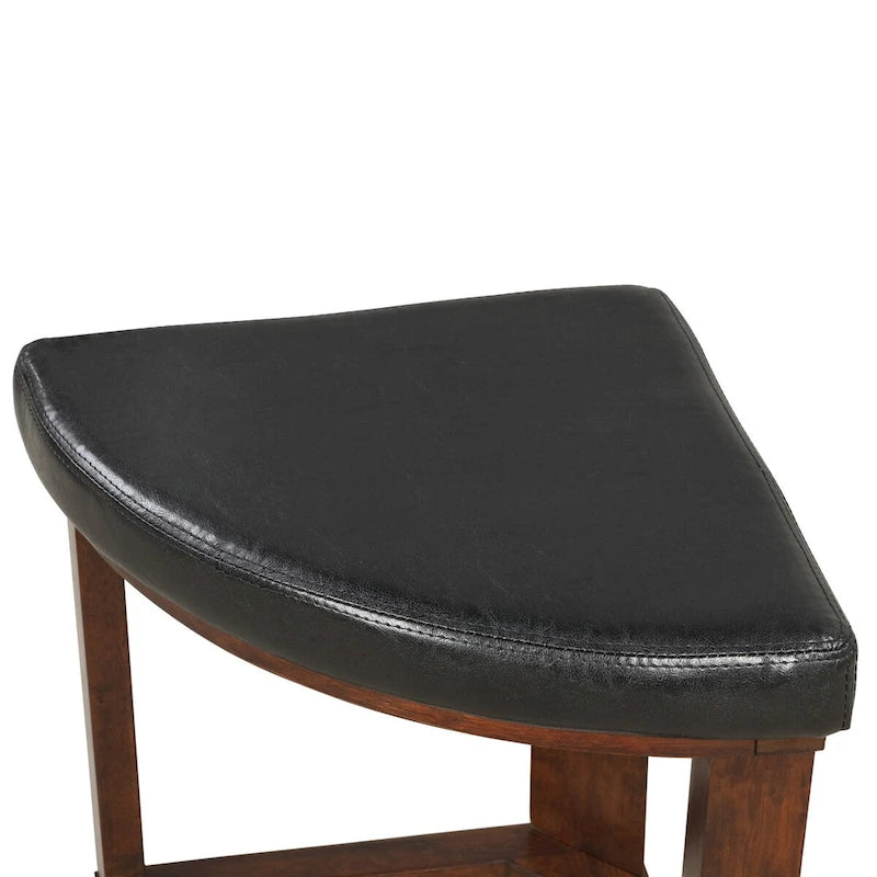 Juego de mesa de centro redonda de cristal Espresso con 4 taburetes