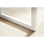 Mesa de comedor extensible blanco antiguo/negro, estilo moderno, 6 plazas