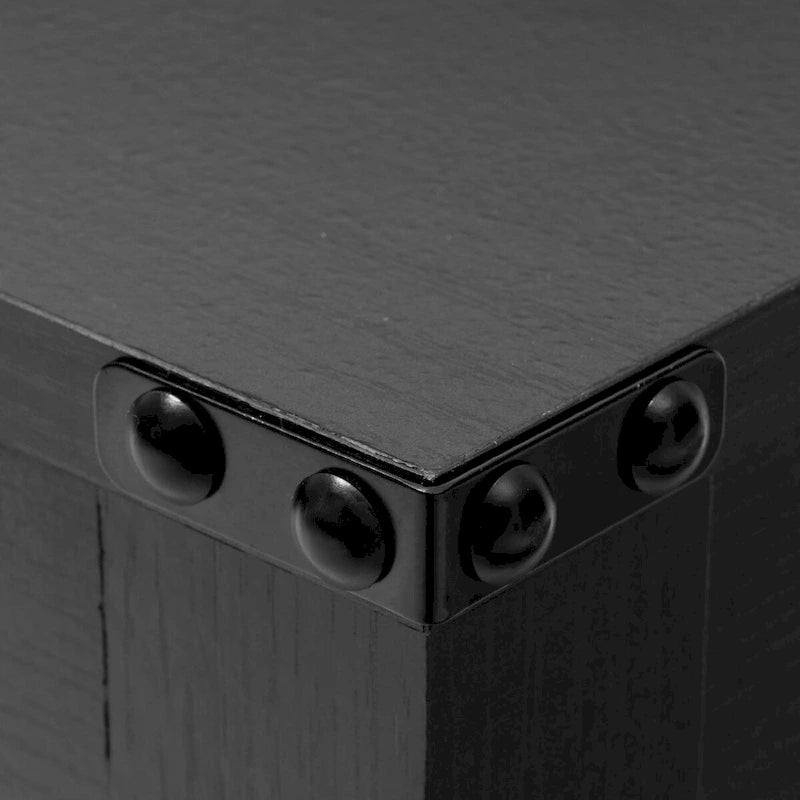 Mesa de centro rústica de dos niveles en gris lavado / negro / marrón para 1 persona