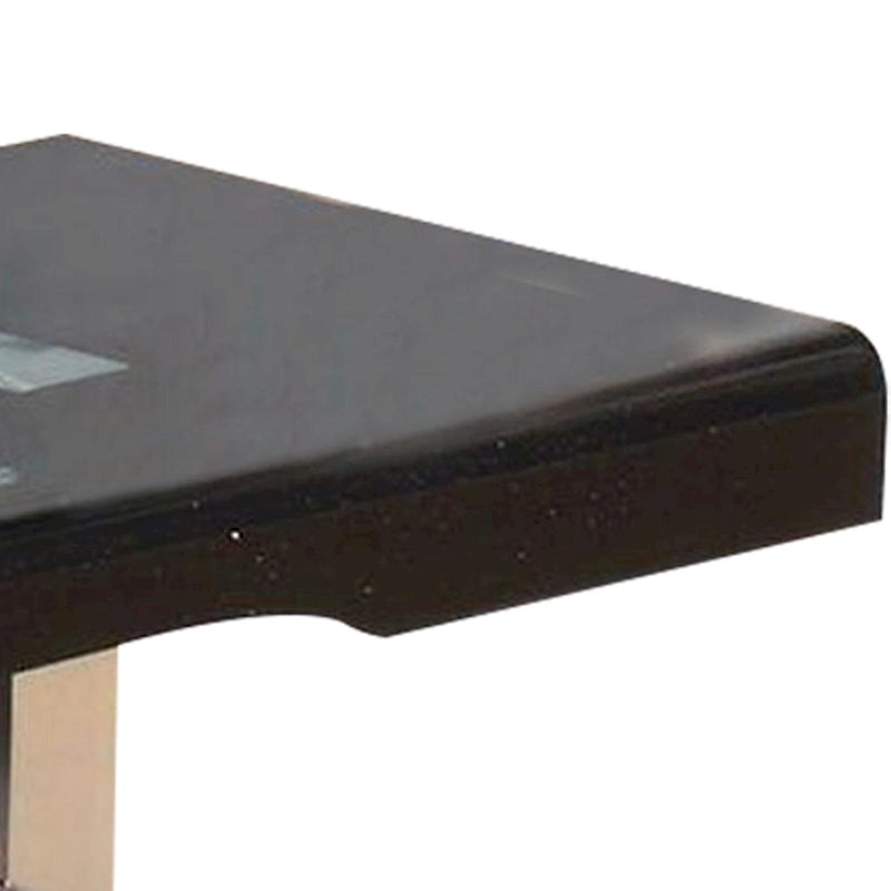Mueble de TV Black Chrome, Estante de cristal, Asientos 1