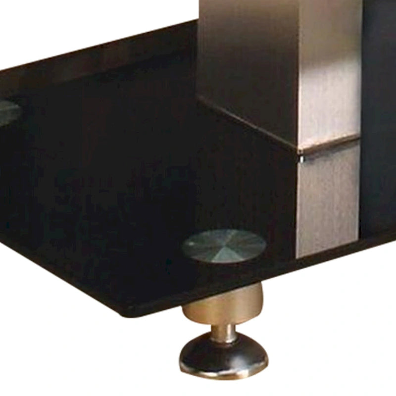 Mueble de TV Black Chrome, Estante de cristal, Asientos 1