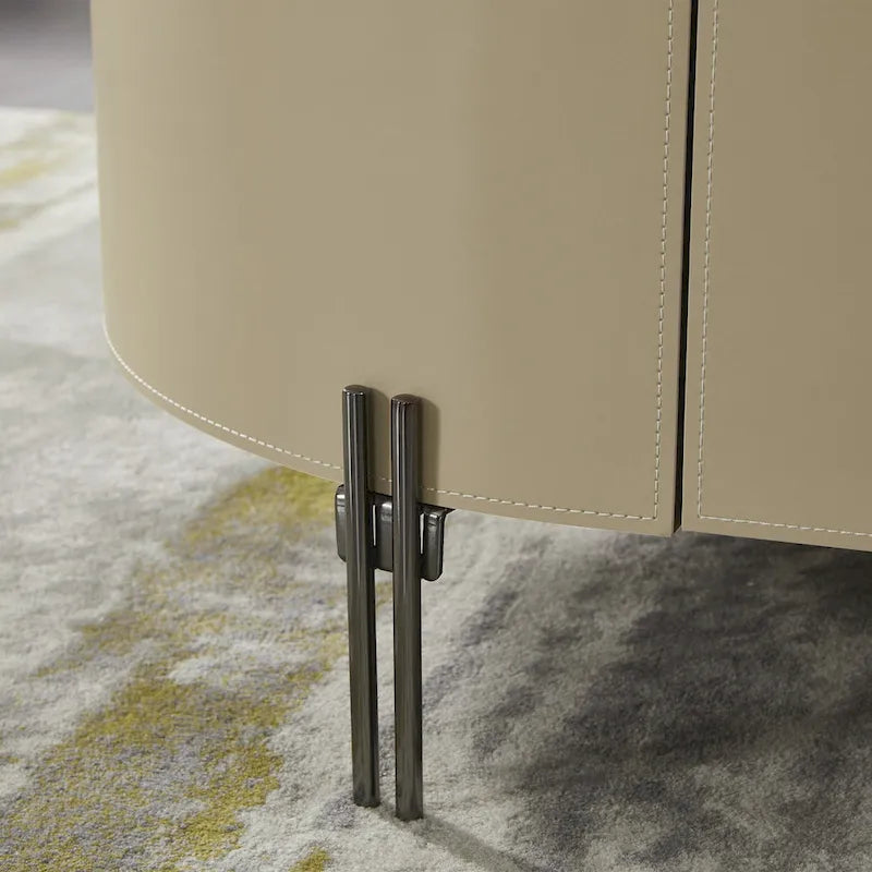 Mueble de TV moderno color caqui con 3 cajones